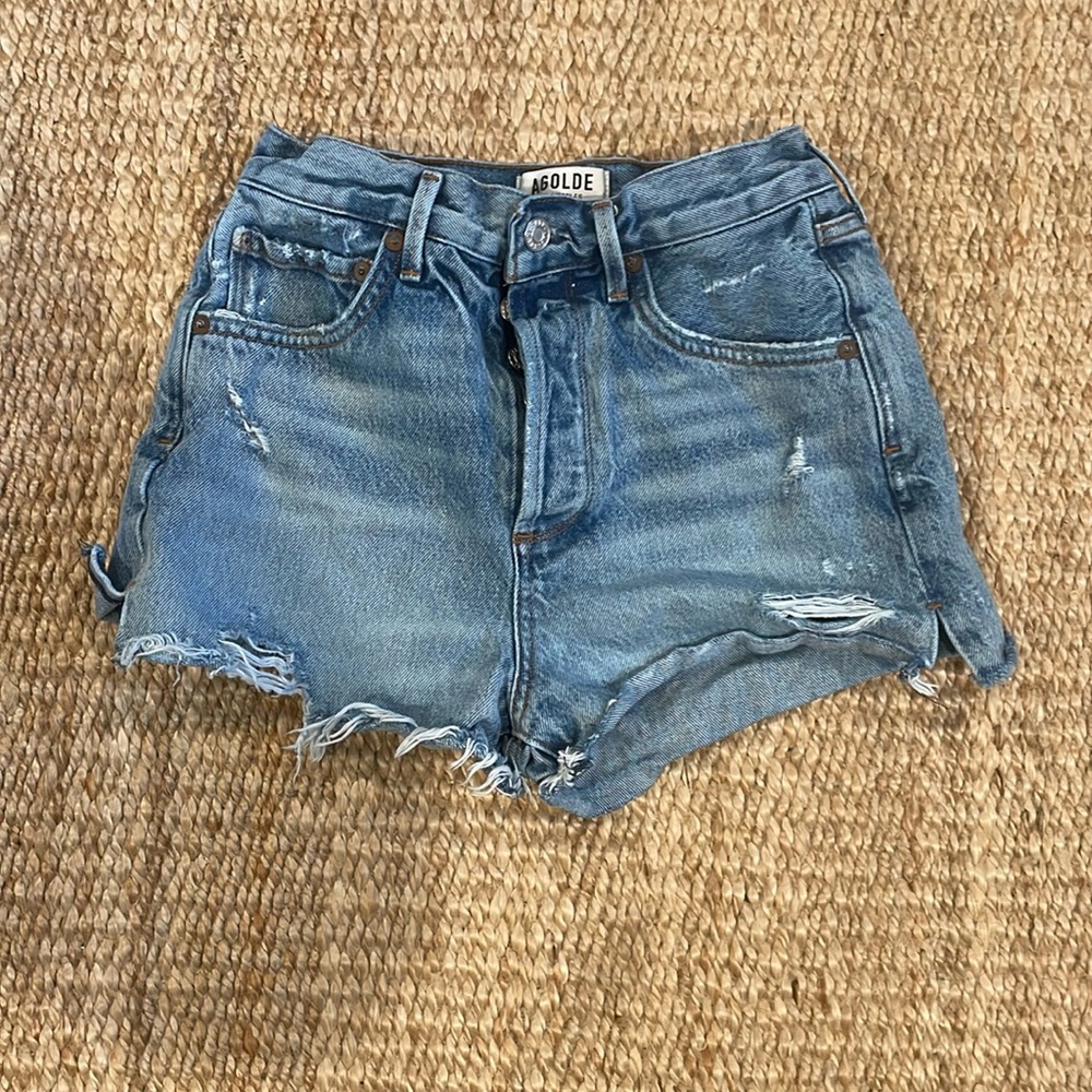 Agolde Blue Jean Shorts